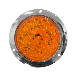 Stop Redondo para Carro Proled Redondo Cromado 4" 24l